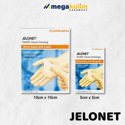 Smith&Nephew Jelonet Paraffin Gauze Dressings (5cmx5cm/10cmx10cm)