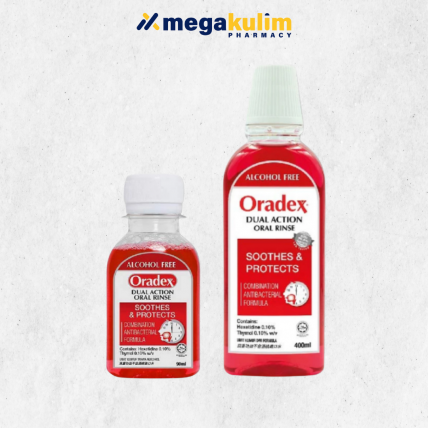 Oradex Dual Action Mouthwash (90mL / 400mL)