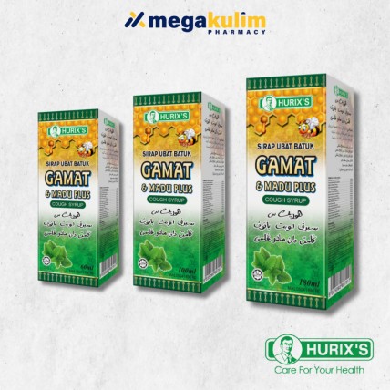 Hurix's Gamat & Madu plus Cough Syrup (60mL / 100mL / 180mL)