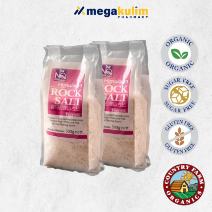 Country Farm Organics NQ Himalayan Rock Salt 2 X 500g