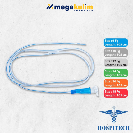 Hospitech Ryle's Tube (6 Sizes to choose) -Black 10Fg