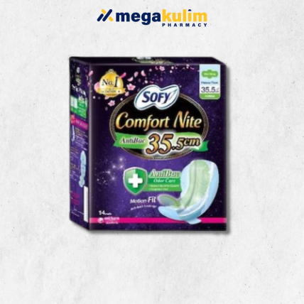 Sofy Comfort Nite Anti-Bac Slim Wing 35.5cm (14pcs)