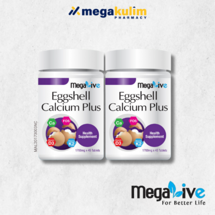 Megalive Eggshell Calcium Plus 2 X 45tablets