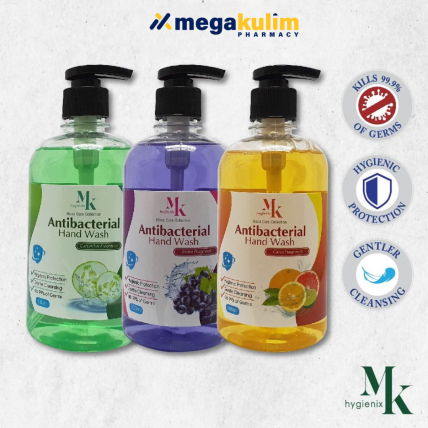 Mk Hygienix Antibacterial Hand Wash (Grape/ Citrus/ Cucumber) 500ML-Citrus
