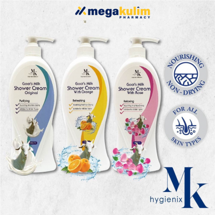 Mk Hygienix Goat's Milk Shower Cream 1000ML-Orange
