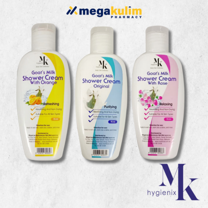 MK Hygienix Goat's Milk Shower Cream 70mL (Original / Orange / Rose)