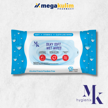MK Hygienix Silky Soft Wet Wipes (10's/Pack)