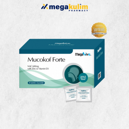 MegaLive Mucokof Forte NAC 600mg Powder (30Sac/Box)