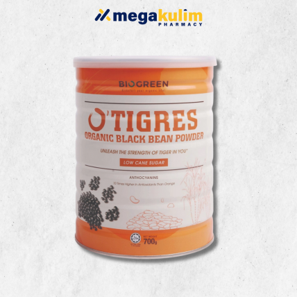 Biogreen O'Tigres Organic Black Bean Powder (Low Cane Sugar) 700g