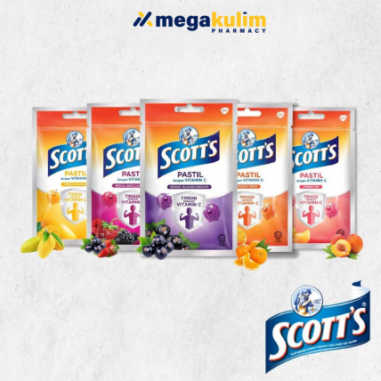 Scott's Vitamin C Pastilles (15's/pack)-Blackcurrant