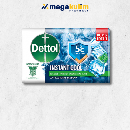 Dettol Soap Bar Instant Cool 100g (3+1 Bar/Set)