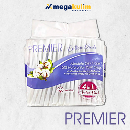 Premier Cotton Buds 4-in-1 (4X160pcs)