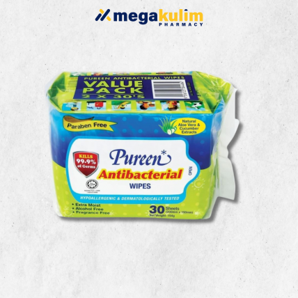 Pureen Antibacterial Wipes (2x30s/Set)