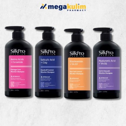 Silkpro Micellar Shampoo 500mL (Damage Care / Dandruff Control / Hair Fall Contol / Soft & Smooth)