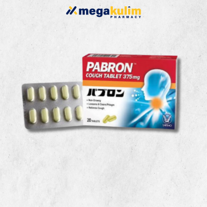 Pabron Cough Adult Tablet 375mg (2x10 Tablets/Box)