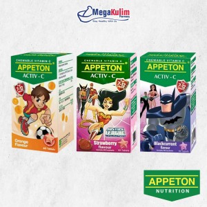 Appeton Activ-C 100mg (Blackcurrant/ Orange/ Strawberry) 60 Tablets-Blackcurrant/60 Tablets