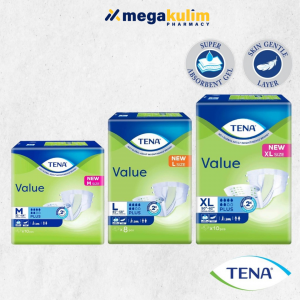 Tena Value Adult Diaper (M 10pcs / L 8pcs / XL 10pcs)