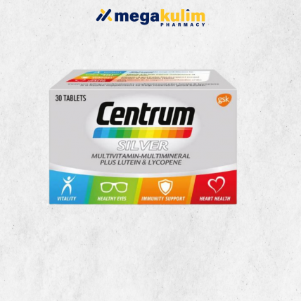 Centrum Silver Multivitamin plus Lutein & Lycopene (30 Tablets)