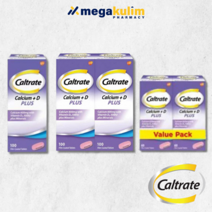 Caltrate 600 Calcium + D Plus ( 100's / 2x100's / 2x60's )