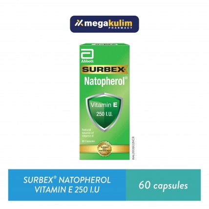 Surbex Natopherol Vitamin E 250iu (2x60Capsules/Set)