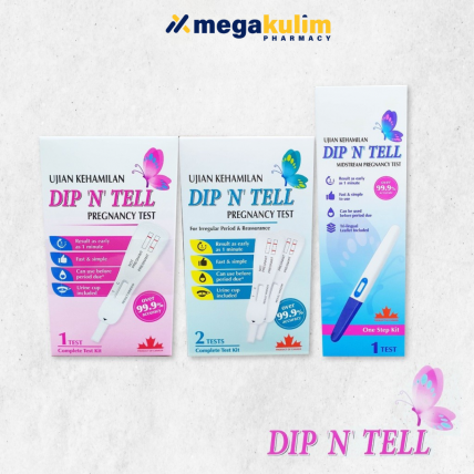 Dip N Tell Pregnancy Test Kit/ Midstream Pregnancy Test (1's / 2's)