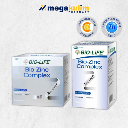 Biolife Bio-Zinc Complex (2X30 Tab / 2X100 Tab)