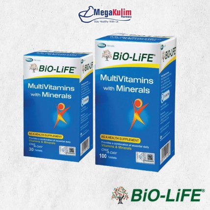 Biolife Multivitamins with Minerals (30 Tab / 2 X 100 Tab)-2 X 100 Tab