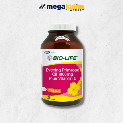 Biolife Evening Primrose Oil 1000mg Plus Vitamin E (180 Cap)
