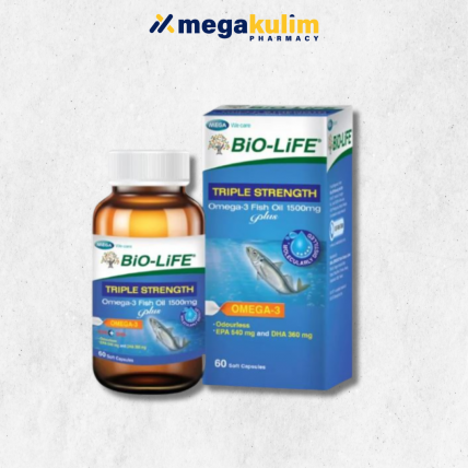 Biolife Triple Strength Omega-3 Fish Oil 1500mg Plus (60s/Btl)