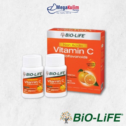 Biolife Non Acidic Vitamin C & Bioflavonoids (2X30 Tab / 2X90 Tab)-2X30 Tab