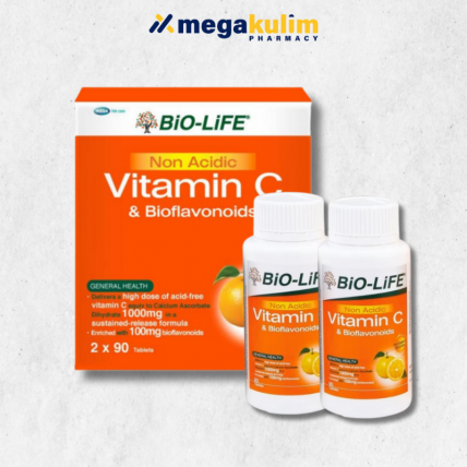 Biolife Non Acidic Vitamin C & Bioflavonoids (2X30 Tab / 2X90 Tab)