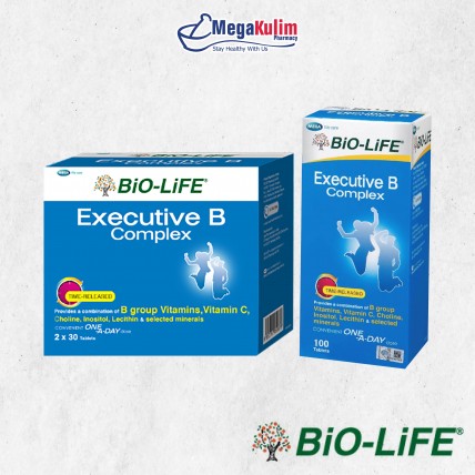 Biolife Executive B Complex (2X30 Tab / 2X100 Tab)-2 X 100 Tab