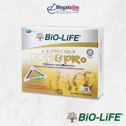 Biolife A.B. Adult Gold Pre & Pro 2 X 30's X 2.5g