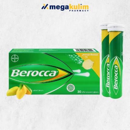 Berocca Effervescent Mango (2x15 Tablets/Set)