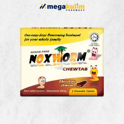 Noxworm Chewable Table Chocolate 200mg (2 Tablets)