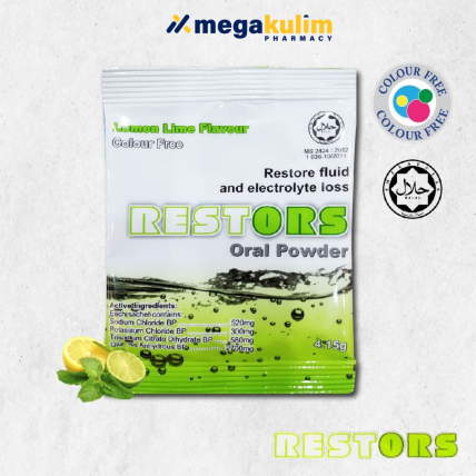 Restors Oral Powder Lemon Lime Flavour 4.15g (1 packet)
