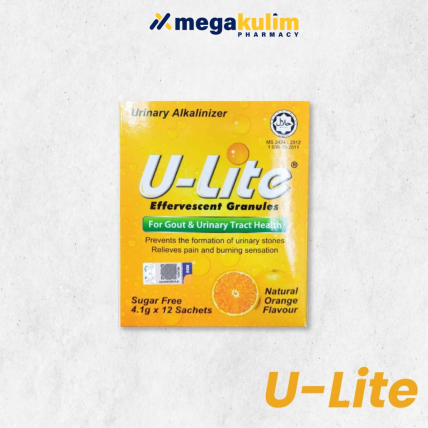 U-Lite Effervescent Granules Sugar Free - Orange Flavour (12's x 4.1g)