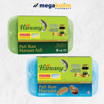 Harwany Pati Ikan Haruan (6+1 x 75mL/Set) [Asli / Gamat]