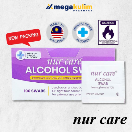 Nur Care Alcohol Swab 100Swabs