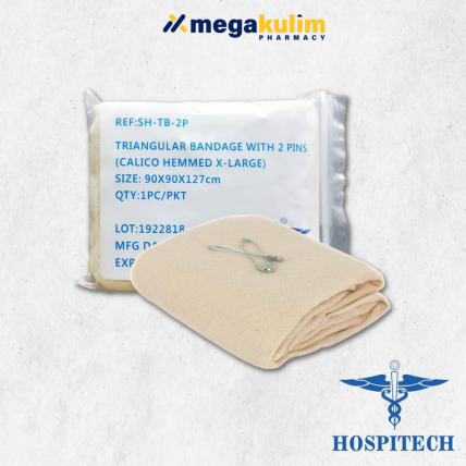 Hospitech Triangular Bandage with 2 Pins (90 X 90 X 127cm)