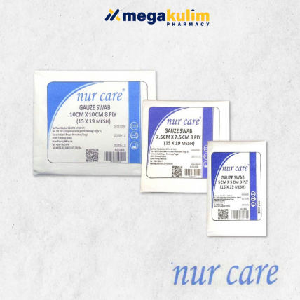 Nur Care Gauze Swab (5x5cm / 7.5x7.5cm / 10x10cm) 8 PLY-10x10cm