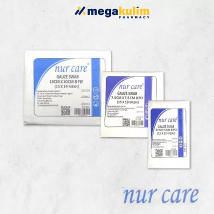 Nur Care Gauze Swab (5x5cm / 7.5x7.5cm / 10x10cm) 8 PLY