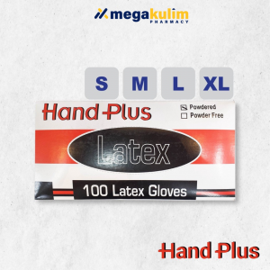 Hand Plus Powdered Latex Gloves 100's (Size S / M / L / XL)
