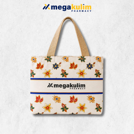 Mega Kulim Pharmacy Batik Tote Bag (Aug-Sept 2026) - White