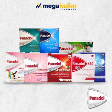 Panadol (Regular / 650mg / ActiFast / Extend / Extra / Optizorb / Soluble / Menstrual / Children)